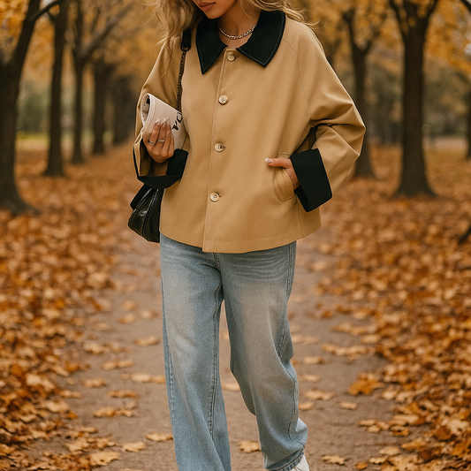 ZEFIRA- Giacca beige eleganza da donna